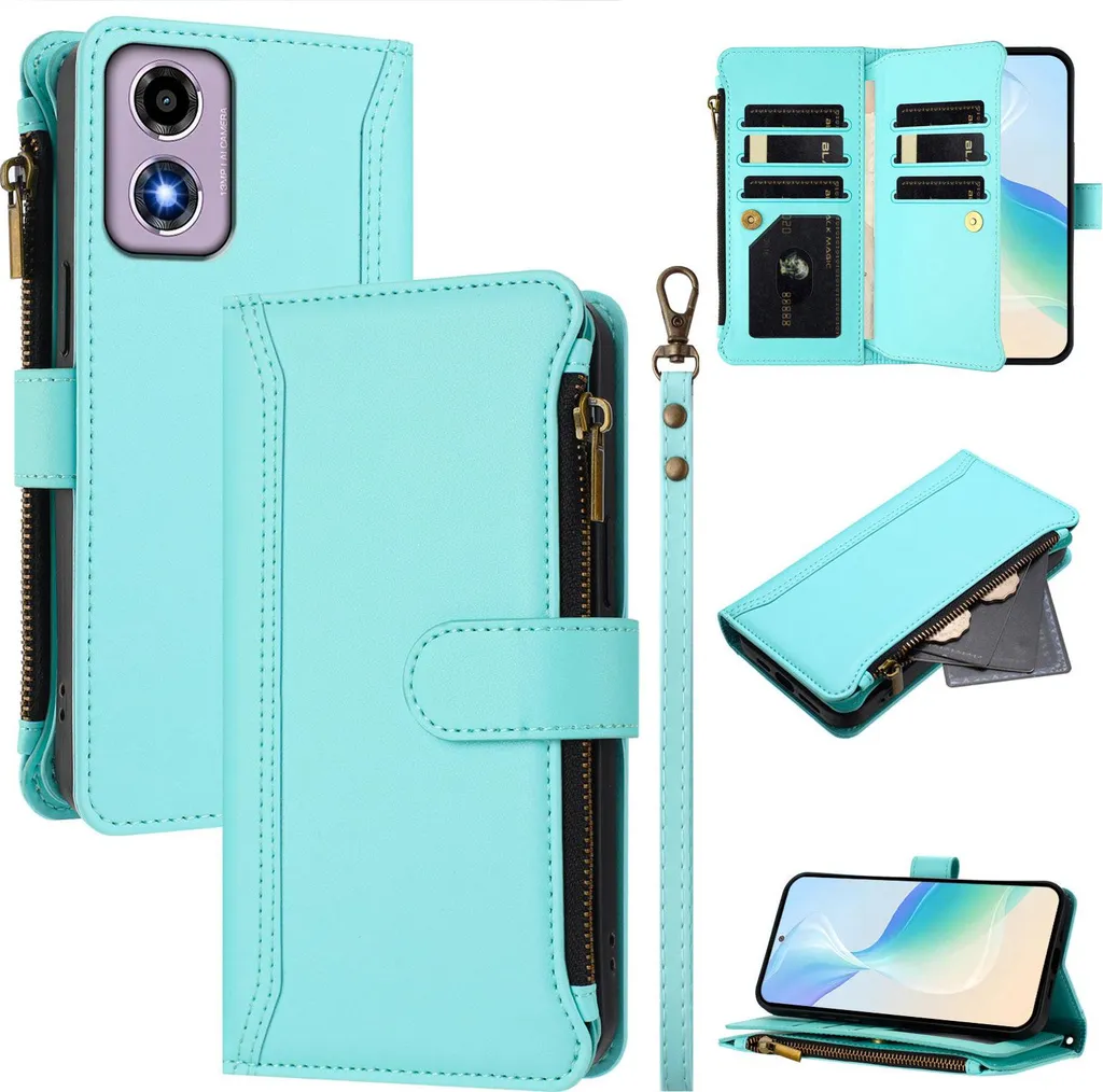 Custodia A Libro In Similpelle Per Motorola Moto G24/G04/E14/G04S/G24 Power, Con 3 Slot Per Carte, Chiusura Magnetica E Supporto Integrato. Protezione Antiurto E Design Pratico. - 5