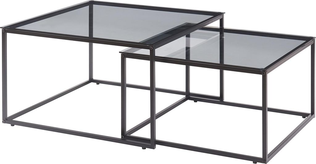 Couchtisch 2er Set 'Tromlaslo' Metallgestell quadratisch Produktbild 