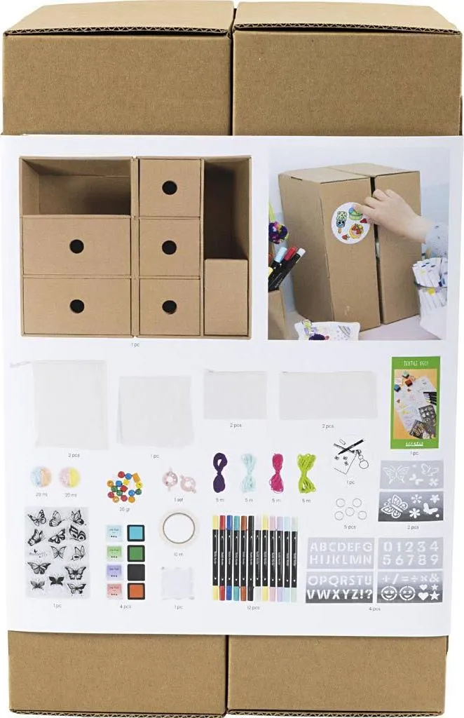 Coffret de décoration textile avec peintures permanentes multi-supports - 2
