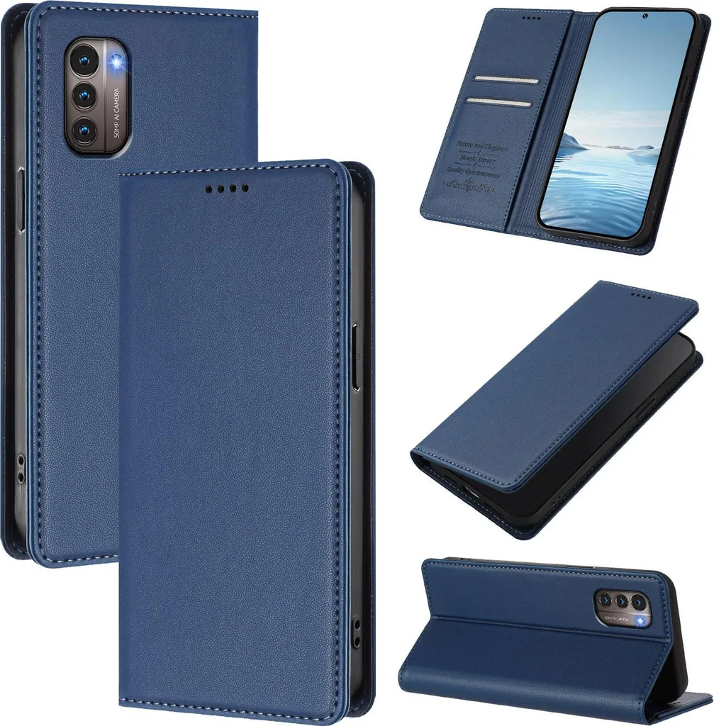 Cover In Pelle Con Portafoglio E Kickstand Per Nokia G11/G21 4G – Chiusura Magnetica, Marrone