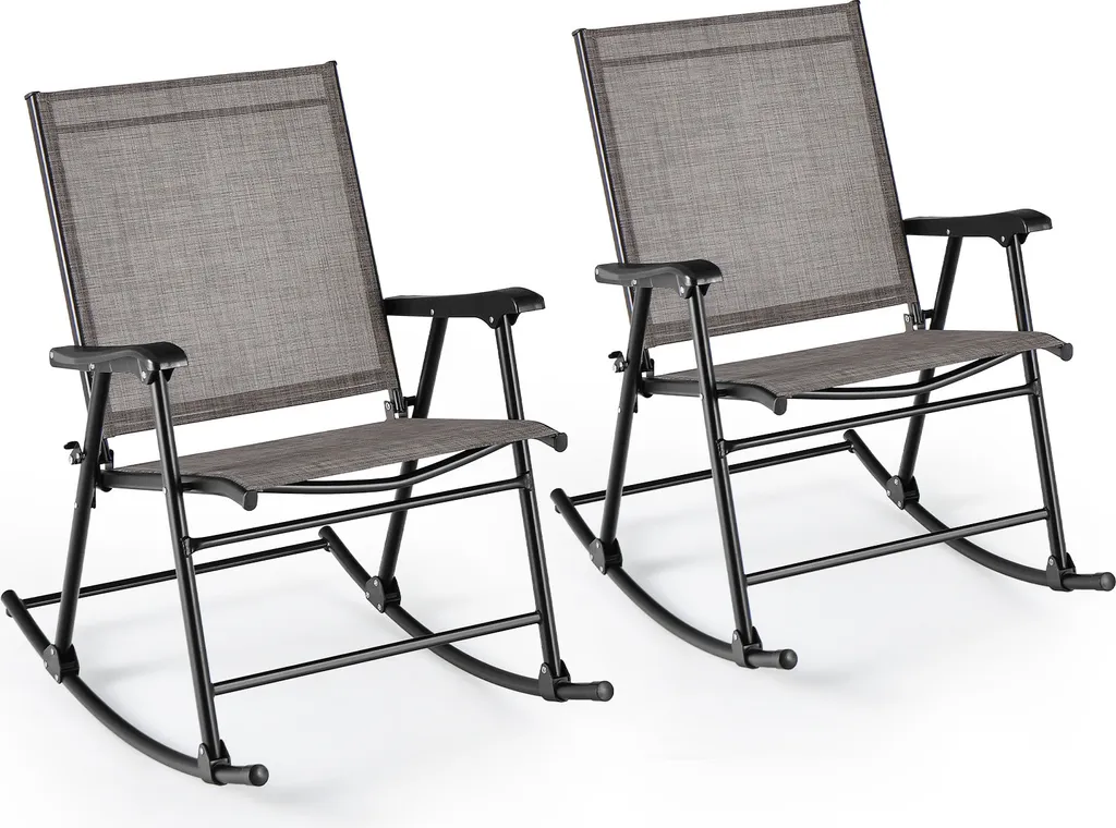 Chaises à Bascule Pliantes Lot de 2 pour Soulager le Dos au Jardin