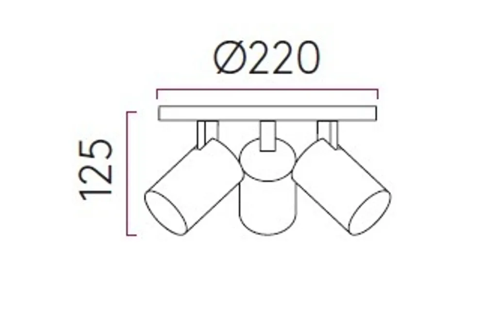 Éclairage Plafond Astro Ascoli 3 Spots - Solution Idéale pour Intérieur