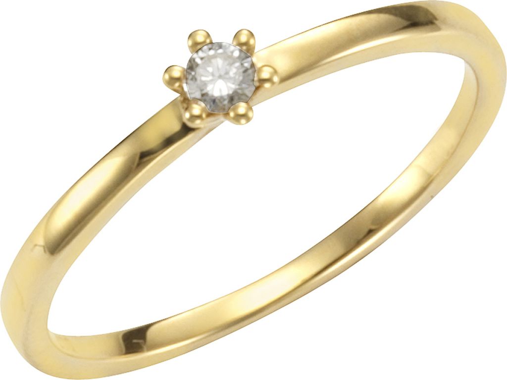 Orolino Ring 750/- Gold gelb 054 (17,2) Brillant weiß 067370077-2