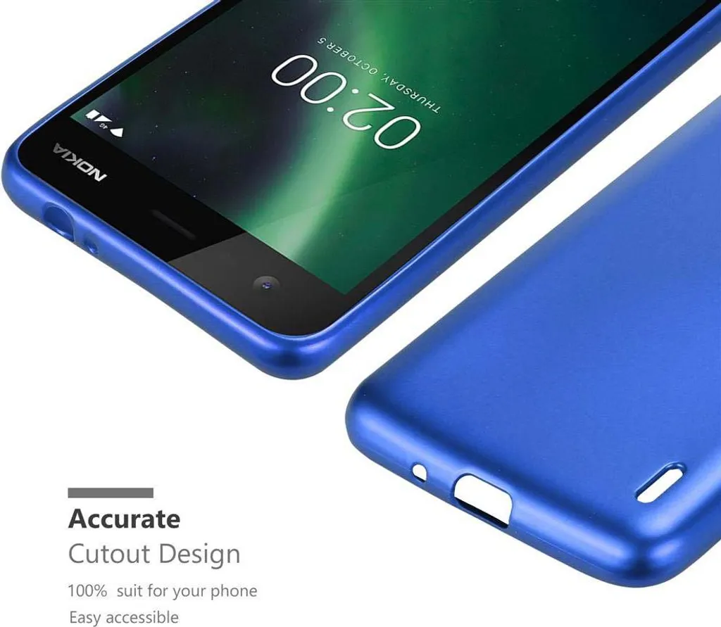 Cadorabo Custodia per Nokia 2 in CANDY BLU SCURO - Morbida Cover