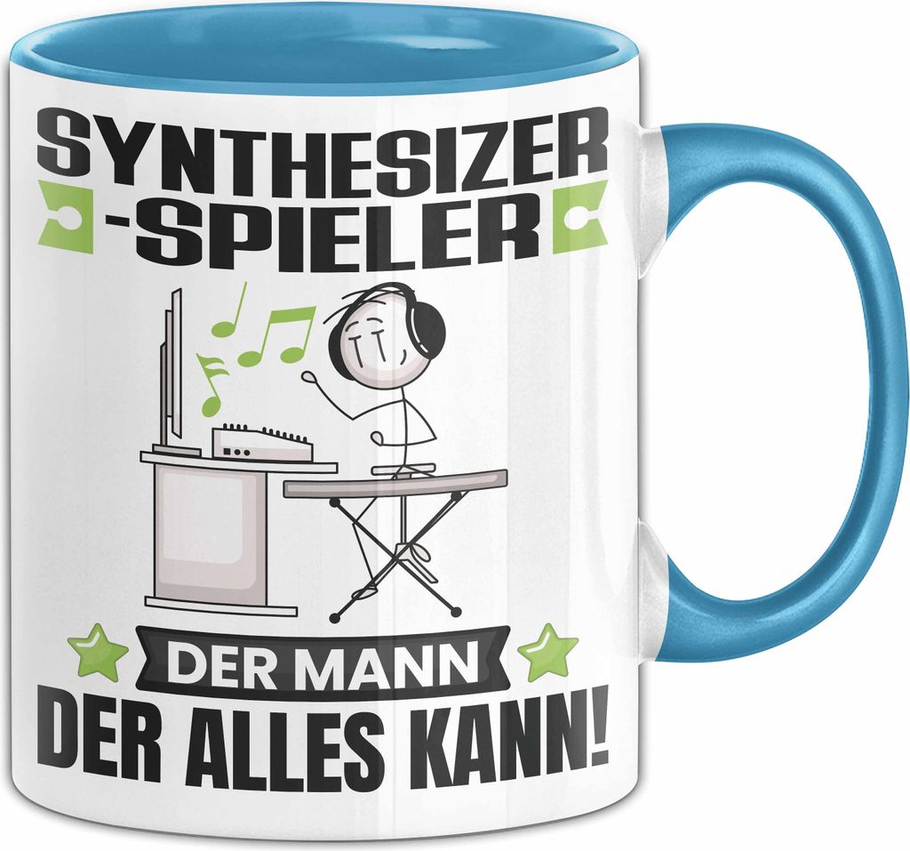 Synthesizer-Spieler Tasse Geschenk für Synthesizer-Spieler Der Mann Der Alles Kann Geschenkidee zum Geburtstag (Blau)