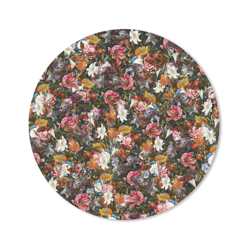MuchoWow Mauspad Mousepad Blumen - Schmetterling - Design - Kunst - Abstrakt - Malerei - Alte Meister 40x40 cm - Mousepads - Maus Mat - Pad - Mau...
