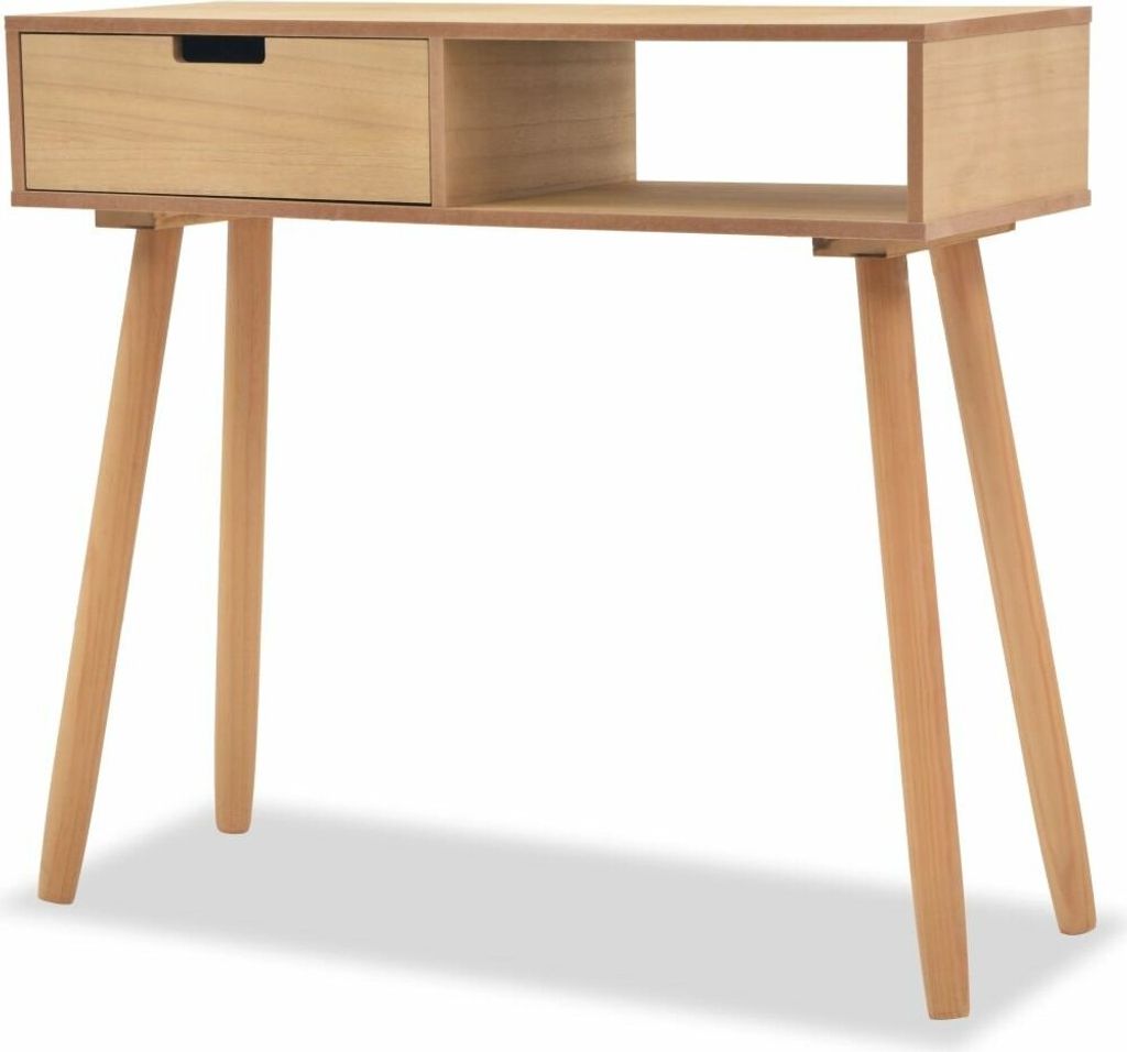 Konsole Tisch Solid Pinewood 31,5"x11,8"x28,3" Braun