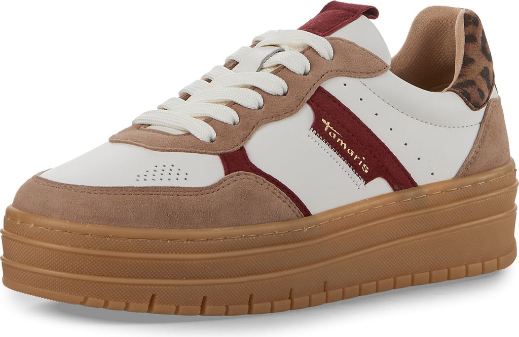 Tamaris Low Top Sneaker 1-23773-43 402 Damen Frauen Schuhe M2377343 beige, Schuhgröße:41 EU
