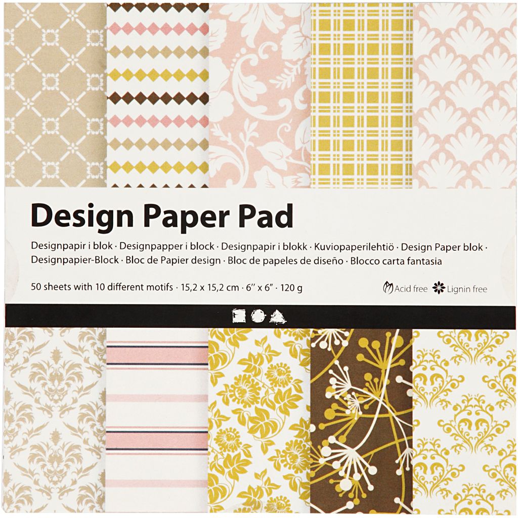 Creativ Company CC Design Papierblock 15,2 x 15,2 cm 50 Produktbild 