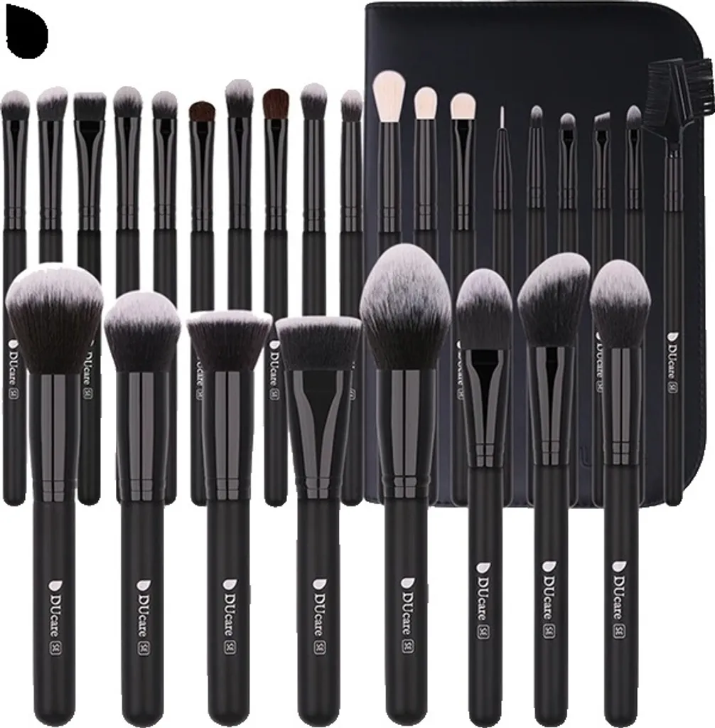 Pinceaux de maquillage en fibres denses, kit de 27 pièces haute qualité