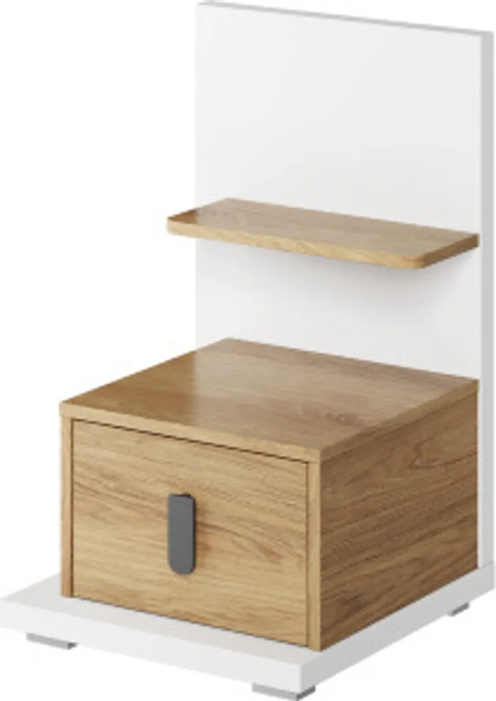 Table de Chevet Gain de Place 43cm - Table de Nuit SIMI Gauche sans Désordre