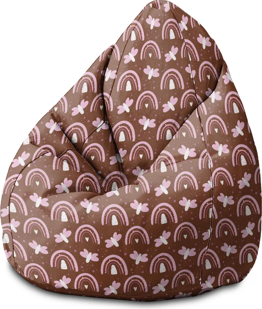 Pouf Sacco Bambini Dreamroots Farfalle 70x70x105 con Imbottitura