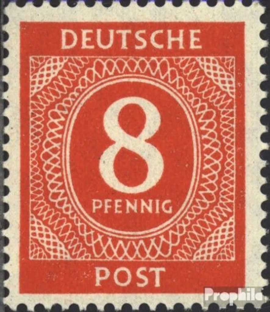 Briefmarken Alliierte Bes.-Gem.Ausg. 1946 Mi 917I, gebrochene Ecke links unten (Feld 55) postfrisch Kontrollrat I