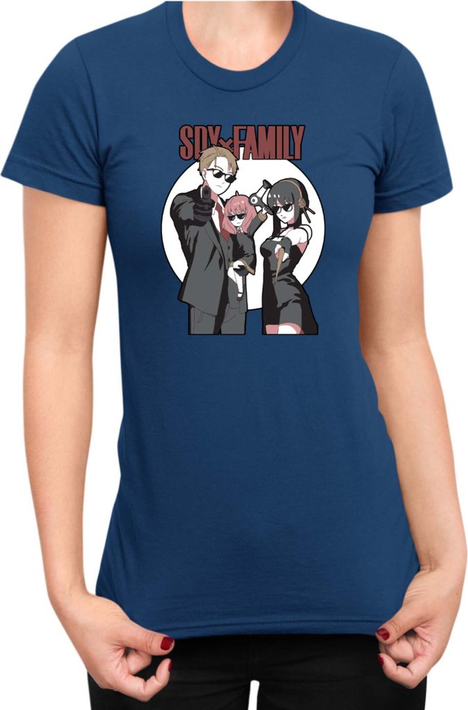 Damen T-Shirt Japan Anime Manga Family X Spy, Lady XS / Dunkelblau