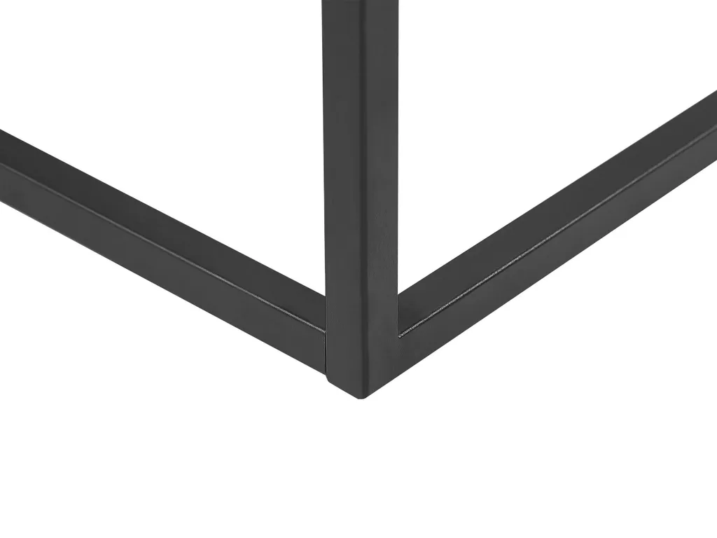 Table basse BELIANI beige et noir 60x100 cm aspect marbre luxe moderne