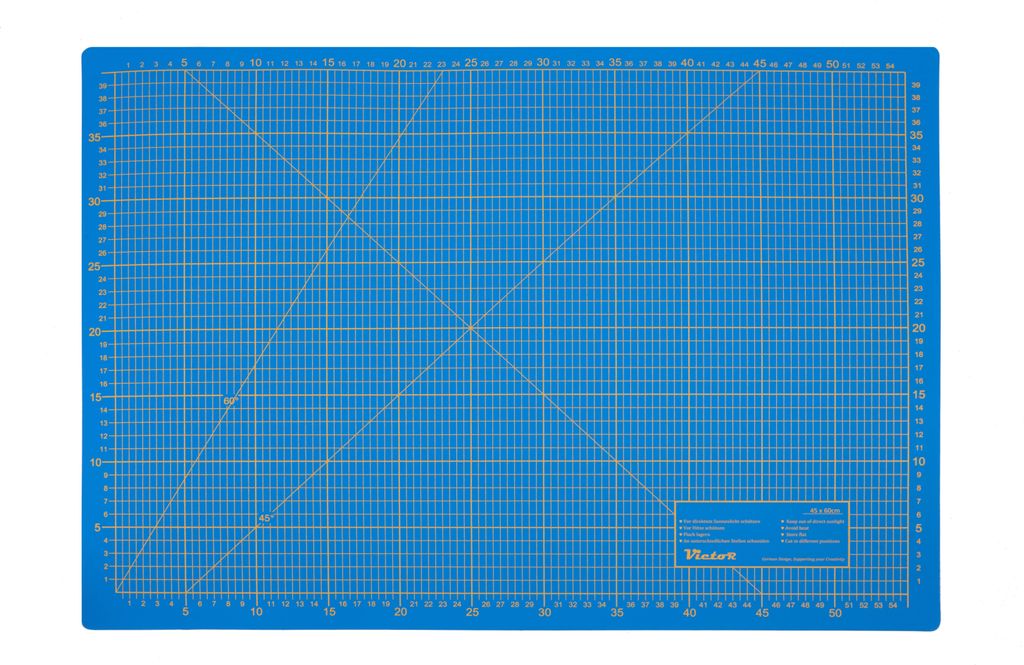 Schneidematte 3-lagig und selbstheilend blau 45x60cm A2 Produktbild