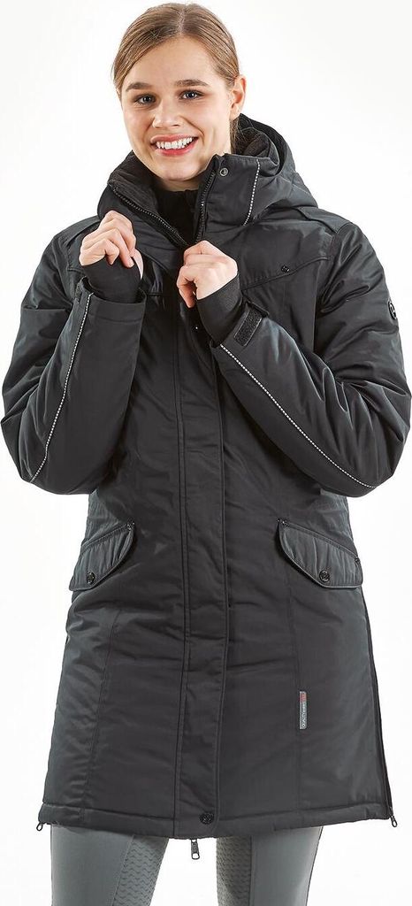 Busse Damen Reitmantel Parka SAFYR schwarz wasserdicht, Busse_17_Groessen:braun