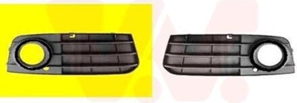 VAN WEZEL Lüftungsgitter Grill Stoßfänger für AUDI A4 Avant (8K5, B8) mit Loch/Löchern für Nebellampen