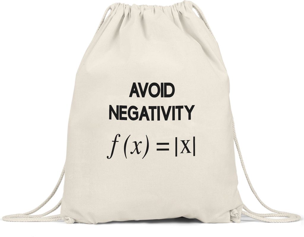 Avoid Negativity Turnbeutel Gymsack Lustige Geschenkidee Mathematiker Physiker Formeln Studium