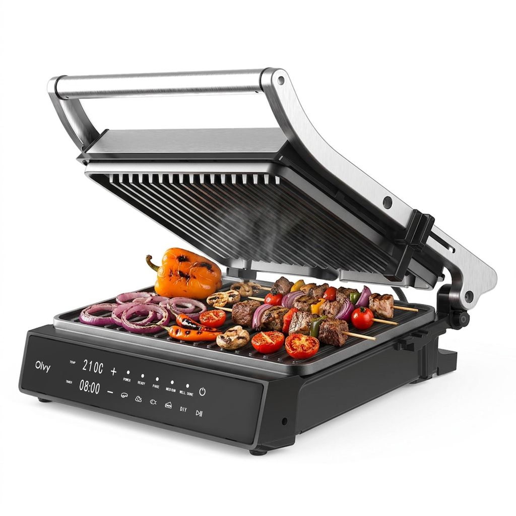 Olvy Kontaktgrill, 2000W, Elektrogrill Sandwichmaker, 5 Produktbild 