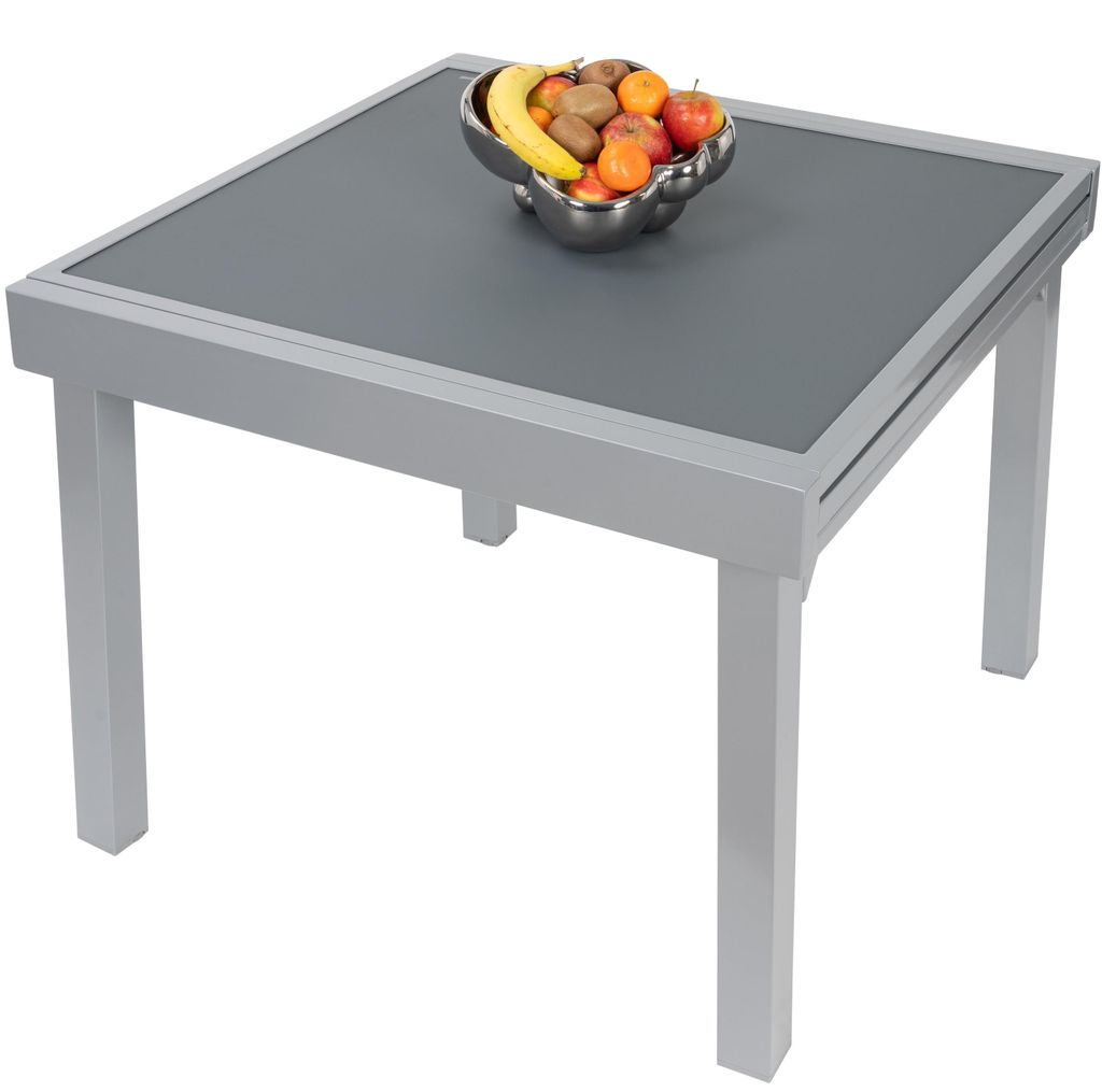 Gartentisch Balkontisch Ausziehbar 90 - 180 cm Silber Anti Produktbild 