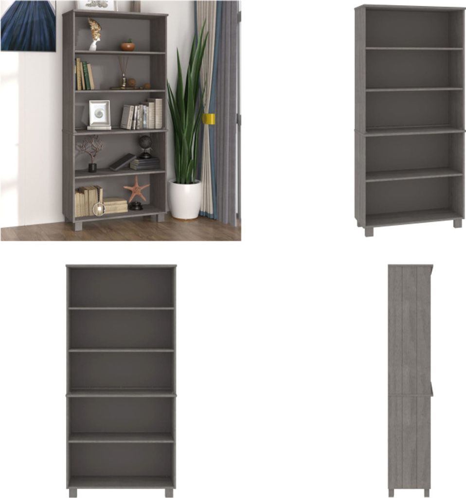 vidaXL Highboard HAMAR Massivholz Kiefer Hellgrau - Highboard - Highboards - Sideboard Massivholz - Holz Highboard