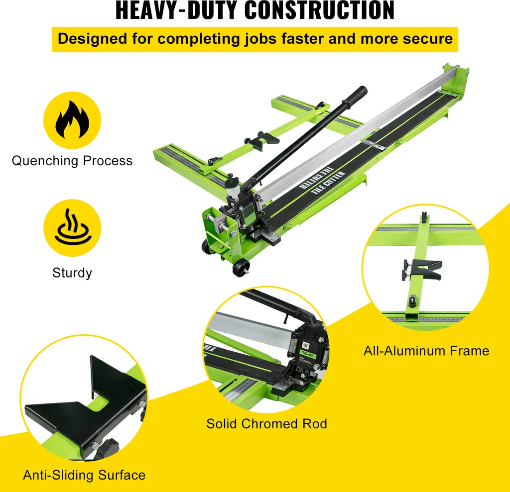 SucceBuy tagliapiastrelle 47 pollici manuale macchina di taglio piastrelle ceramica porcellana taglierina con guida laser telaio in acciaio e bonus ruota di taglio di ricambio taglierina piastrelle strumento manuale - 5