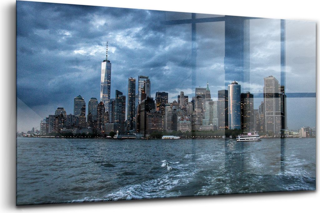 120x60 - Glasbilder - Bilder auf Wandbild - Foto auf Glas - Panorama von New York City