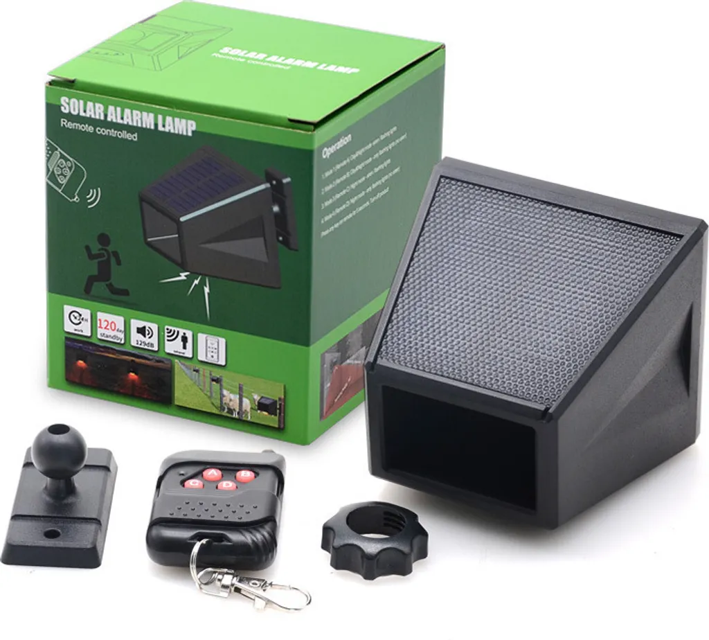 Allarme Solare INF Wireless 130dB - Sensore Movimento e Telecomando