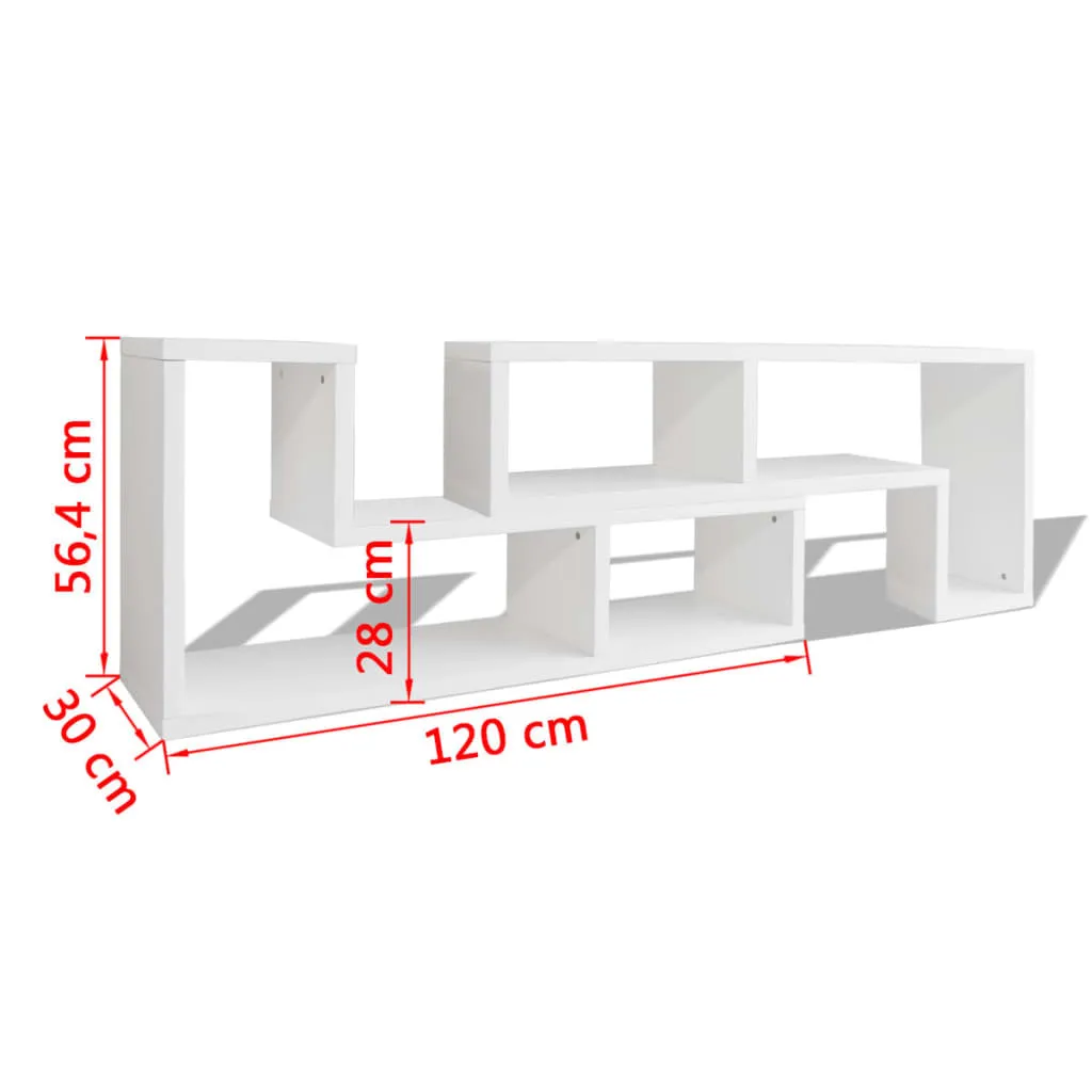 Meuble TV blanc pour angle ou mur droit - Table multimédia polyvalente - 8