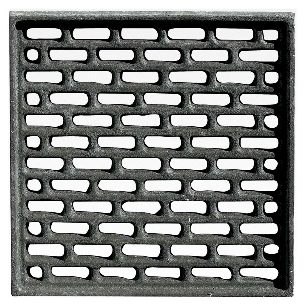Lüftungsgitter aus Gusseisen für Kamin und Ofen | Umfangsdicke 1,5 cm | Mitteldicke 1 cm (20 x 20 cm)