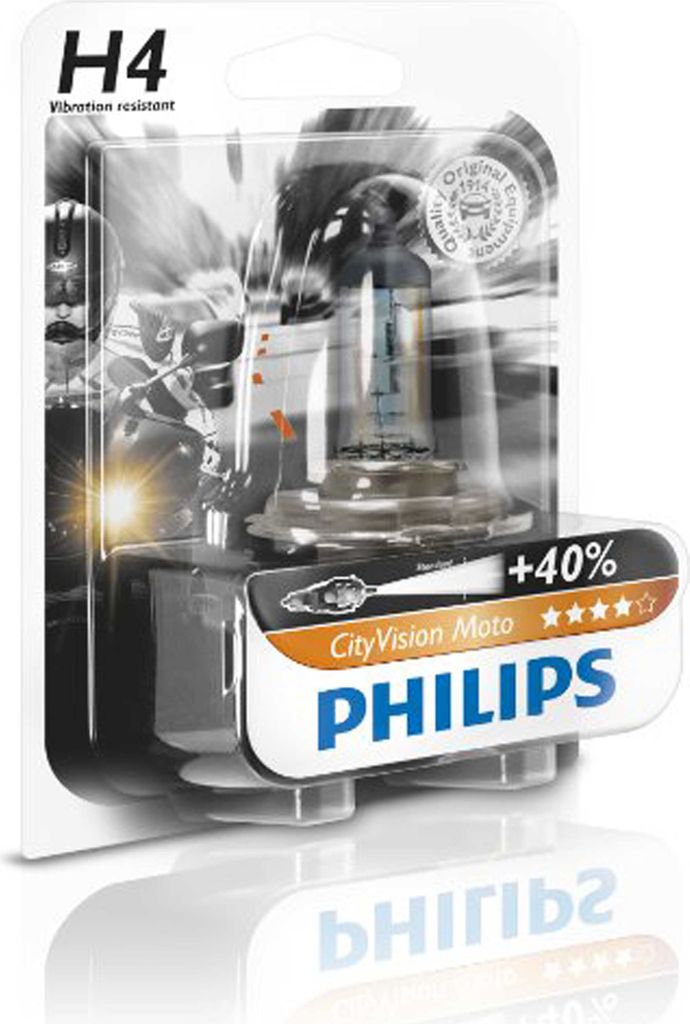 PHILIPS H4 CityVision Moto Glühlampe 12V/60/55W - 1 Stck.