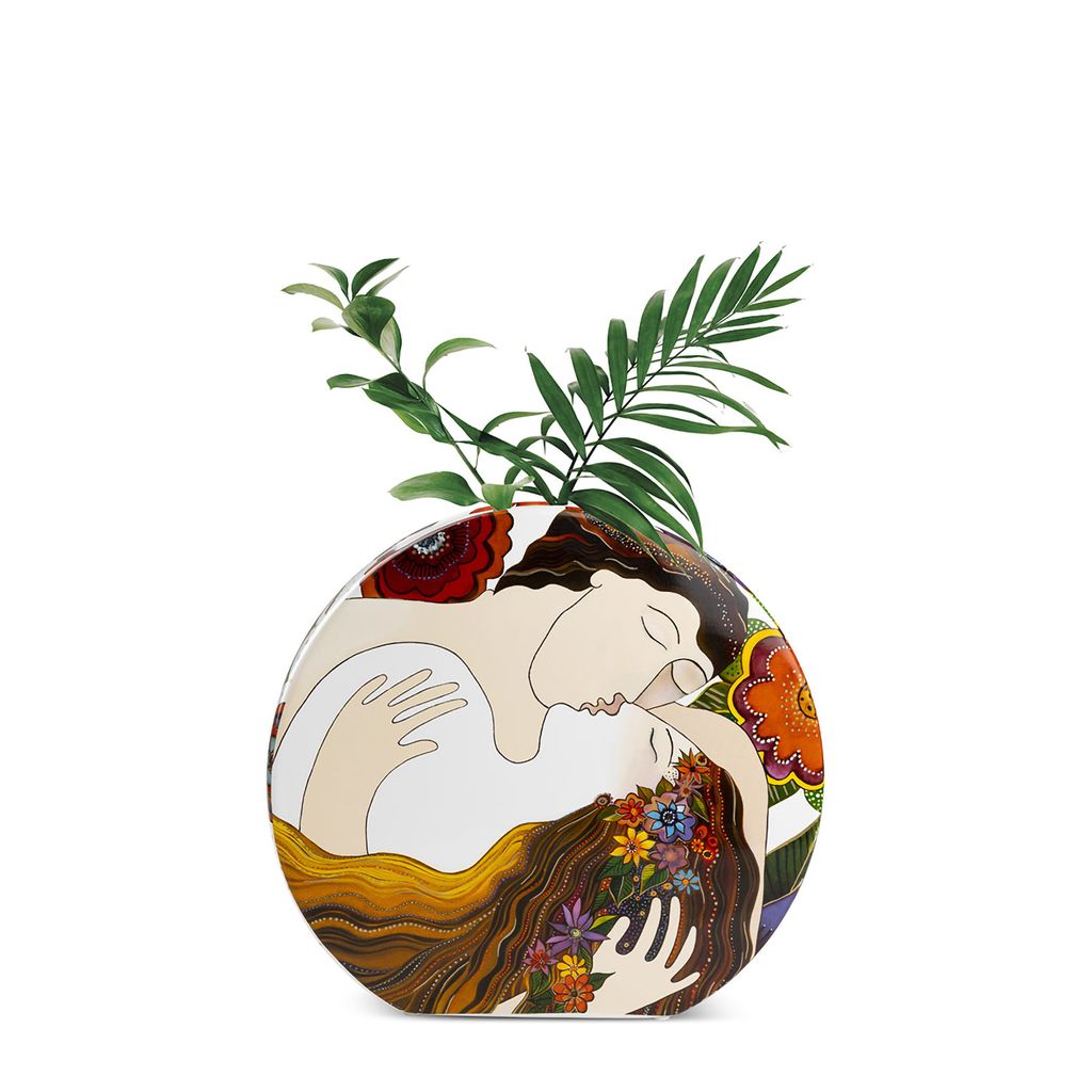 Gilde Laurel Burch Vase rund "First Kiss" 81388