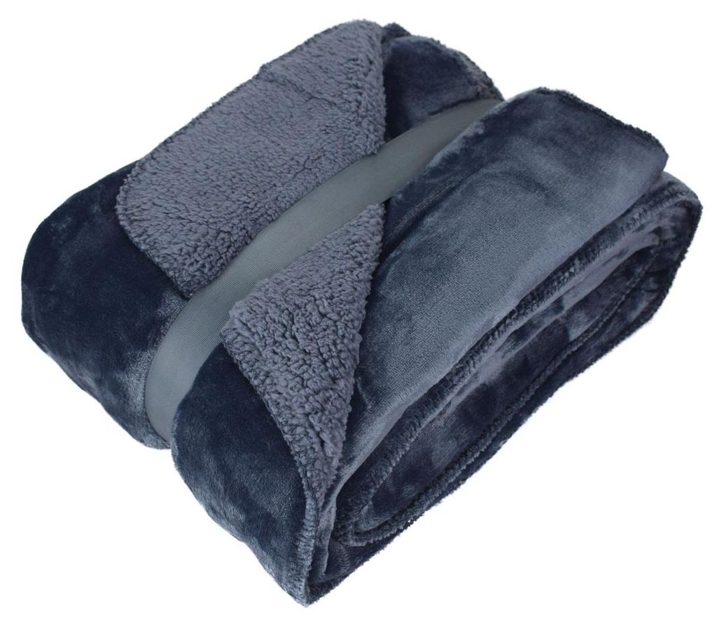 Kuscheldecke mit Flanell und Sherpa 150x200cm Kuscheldecke Produktbild 
