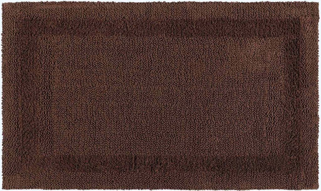 HOMESCAPES XXL-Badematte braun 70x120 cm aus 100% Baumwolle