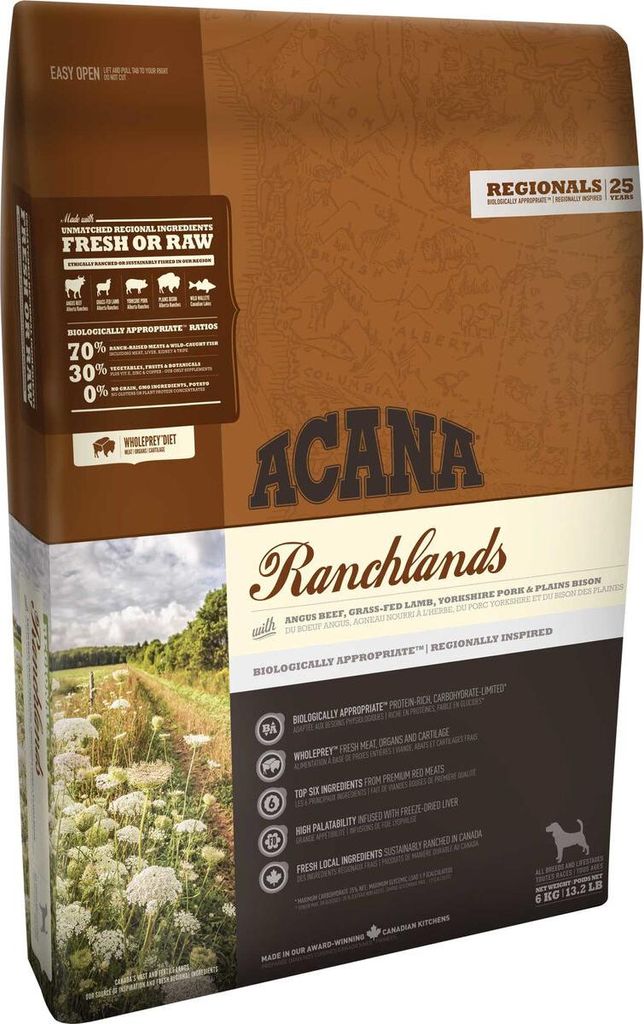 ACANA Highest Protein Ranchlands - droogvoer voor honden - Productafbeelding 
