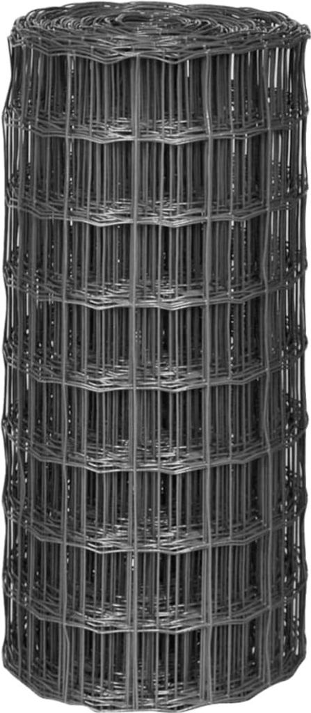 vidaXL Eurofence acciaio 25 x 0,8 m grigio Immagine del prodotto 