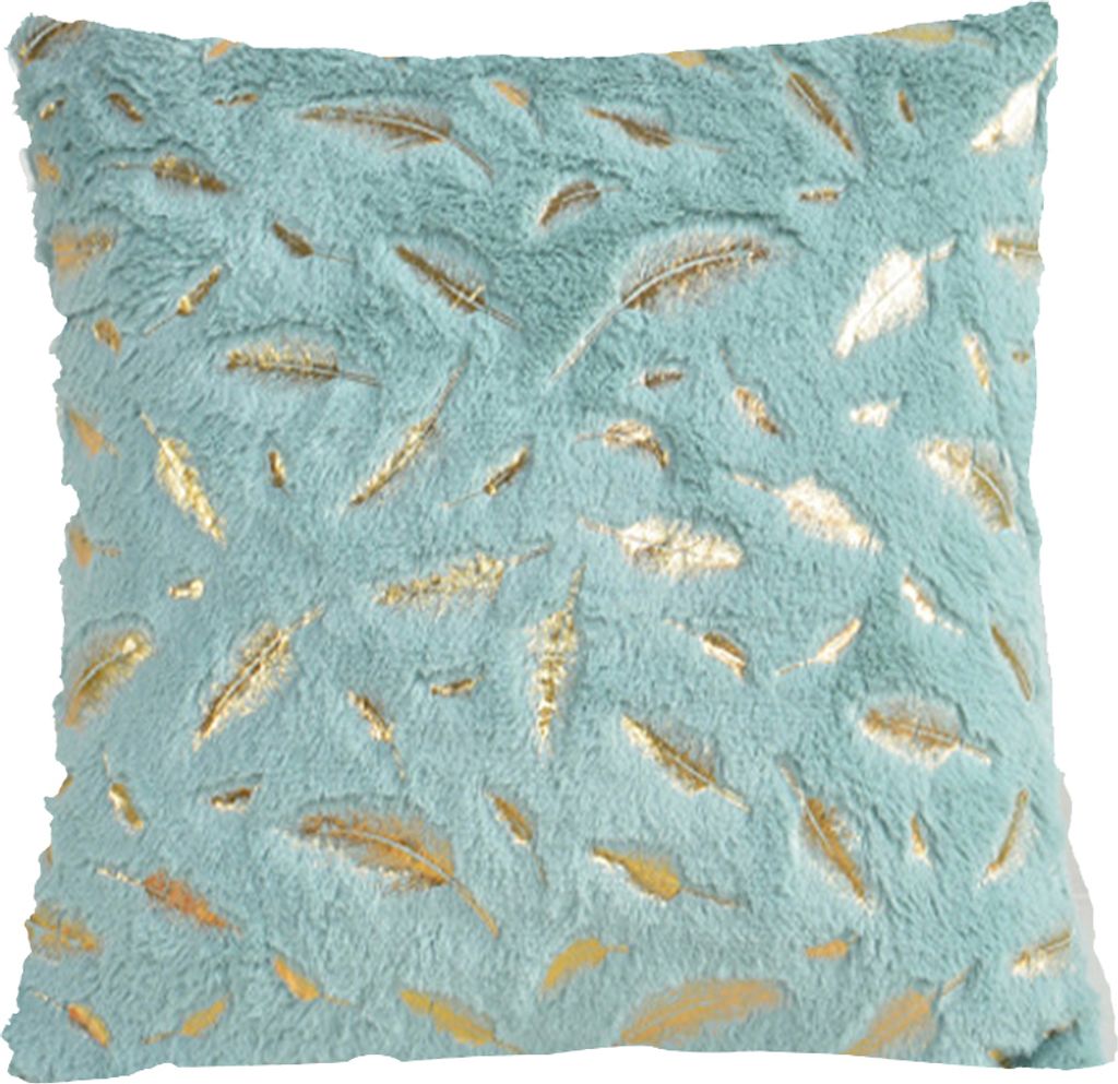 Feather Plüsch Hülle Wurfkissen Kissenabdeckungssofa Car Cafe Bürodekoration-blauer See