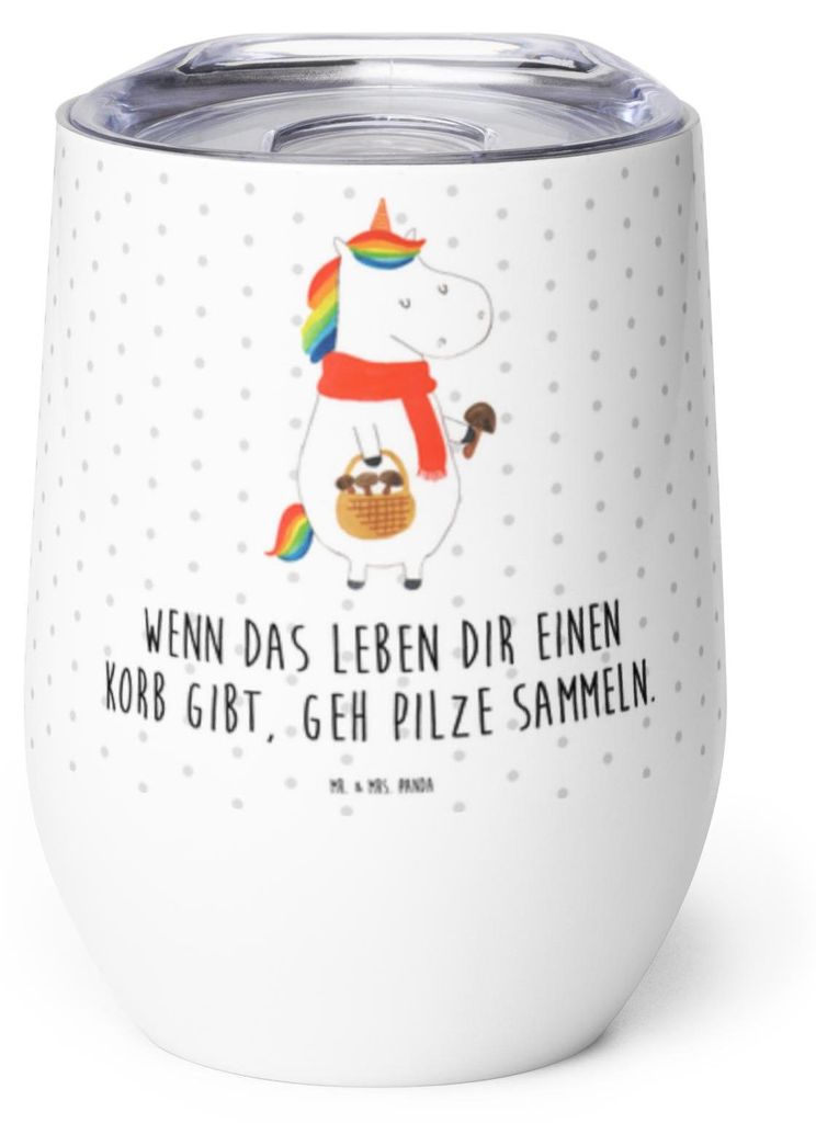 Mr. & Mrs. Panda Edelstahlbecher Einhorn Pilz - Weiß - Produktbild 
