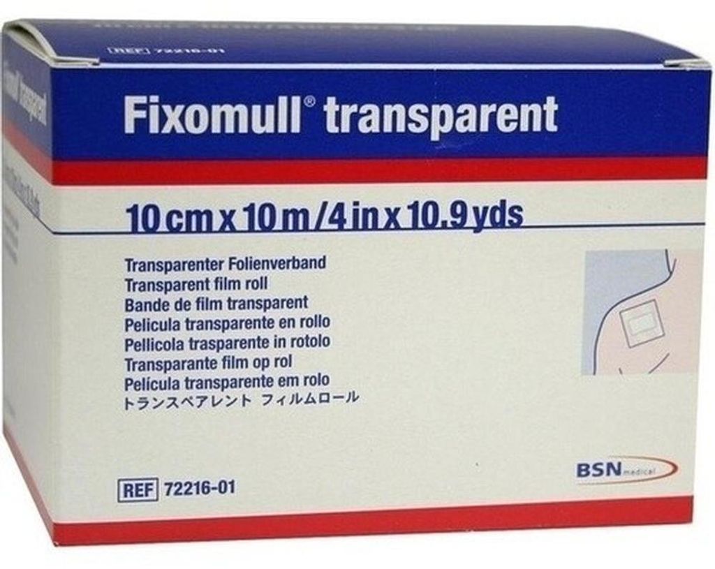 Fixomull transparant, 10 cm x 10 m, 1 stuk, Productafbeelding 
