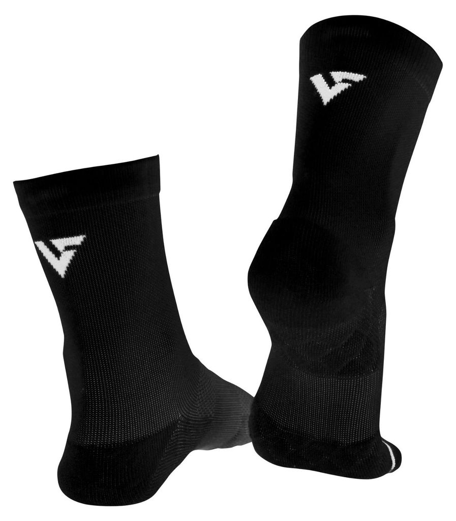 Velocity Laufsocken Performance Crew Schwarz-Weiß Erwachsene 2 Paar