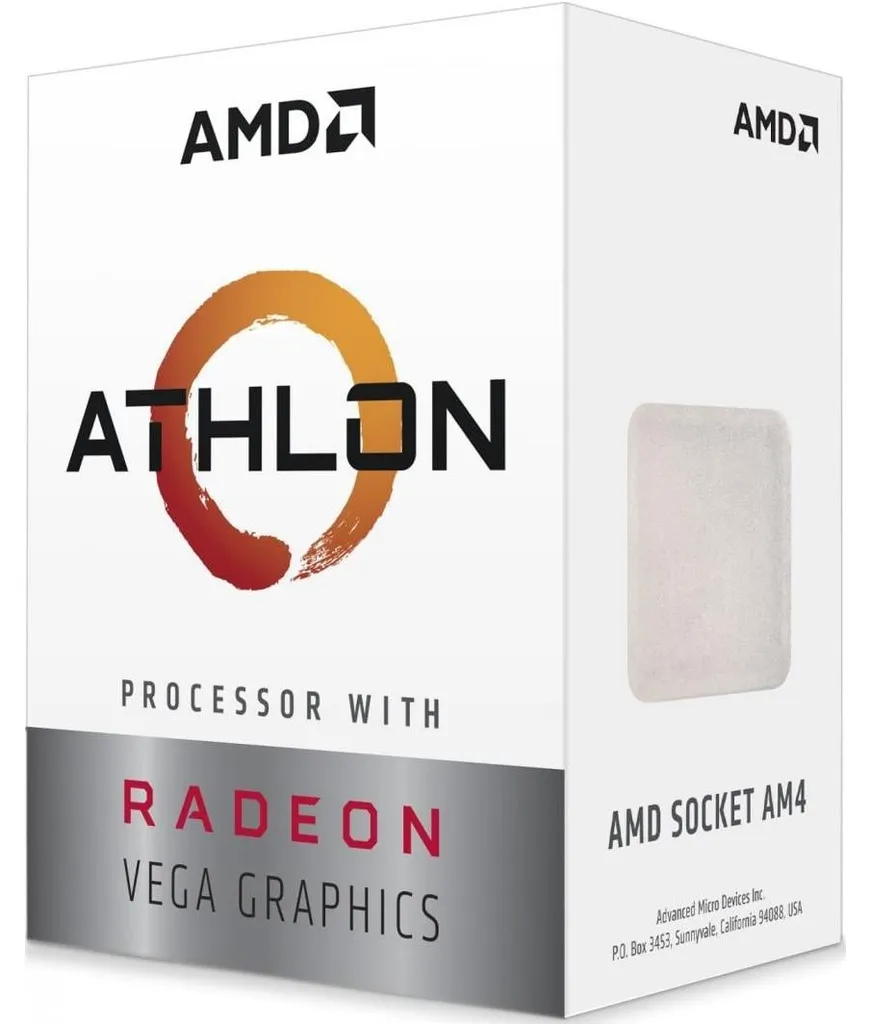 CPU AMD Athlon 3000G Dual-Core 3,5 GHz Socket AM4 pour PC de Bureau