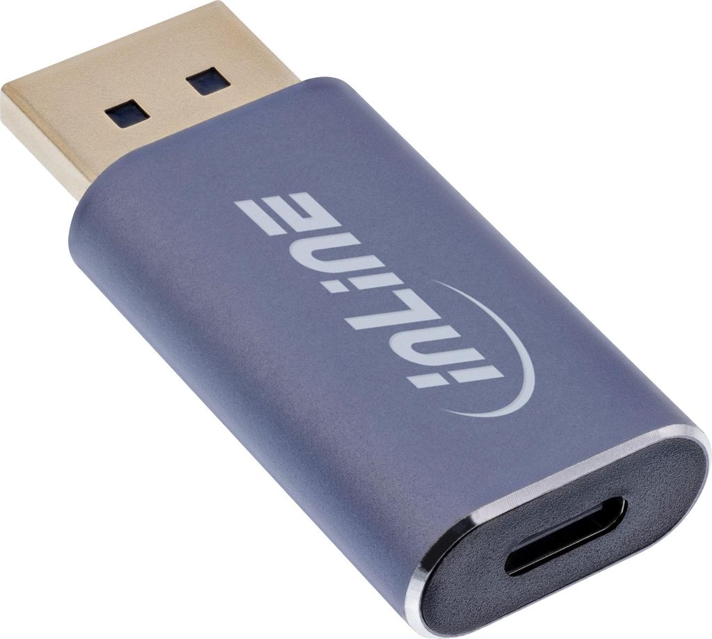 InLine 64107I, USB Typ-C, DisplayPort, Buchse, Stecker, Produktbild 