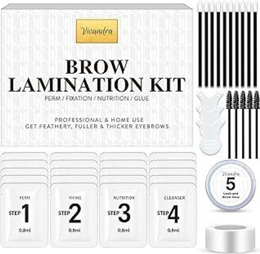 Augenbrauen Lifting Set, 5 PACK Brow Lifting Set für Zuhause DIY, Sofortiger Salon-Effekt für Vollere, Dichtere 3D-Augenbrauen, Einfach in der An...