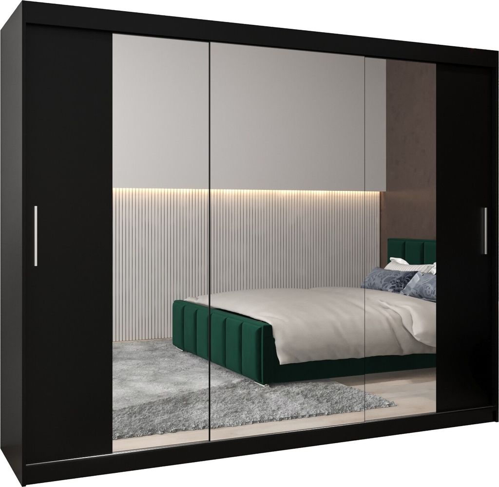Kleiderschrank, Schiebetürenschrank Schlafzimmer, Schrank mit Spiegel TOKYO 2 250 cm