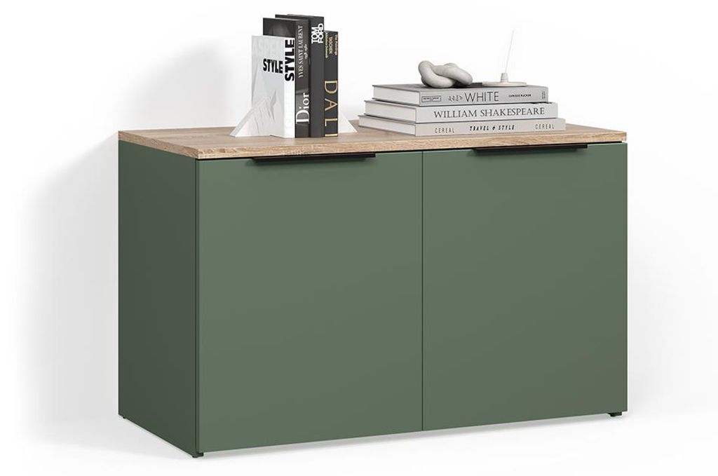 Kommode Livinity Piave Grün mit 2 Türen, Model 58830