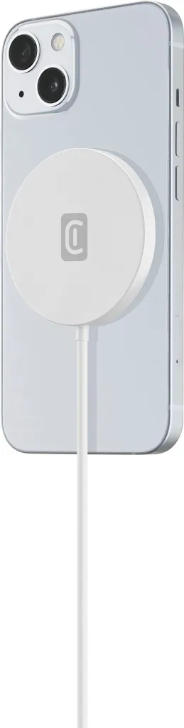 Base de Chargement Sans Fil Magnétique Cellularline Mag Blanc Compacte