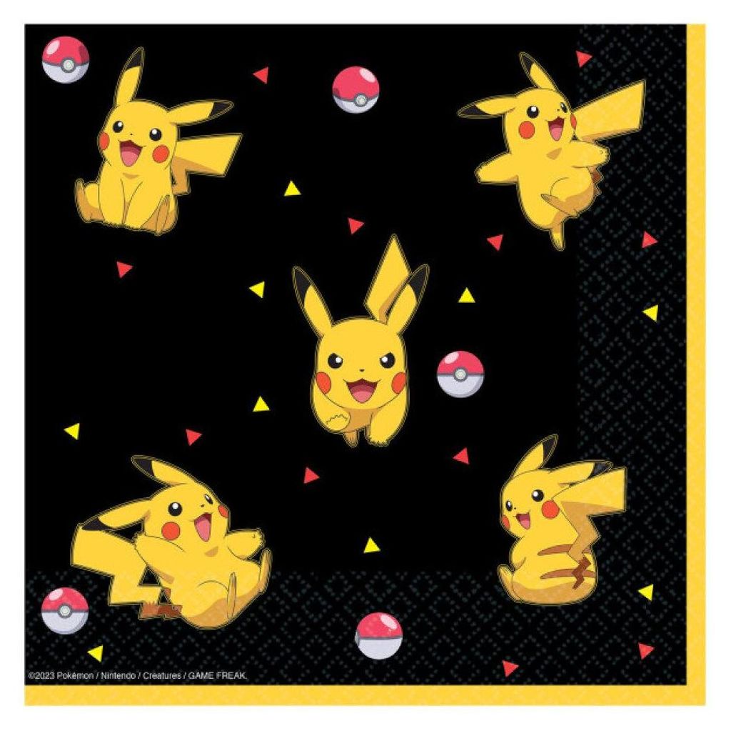 Serviettes en papier Pokemon Pikachu, 33x33 cm, 16 pcs. Image du produit 