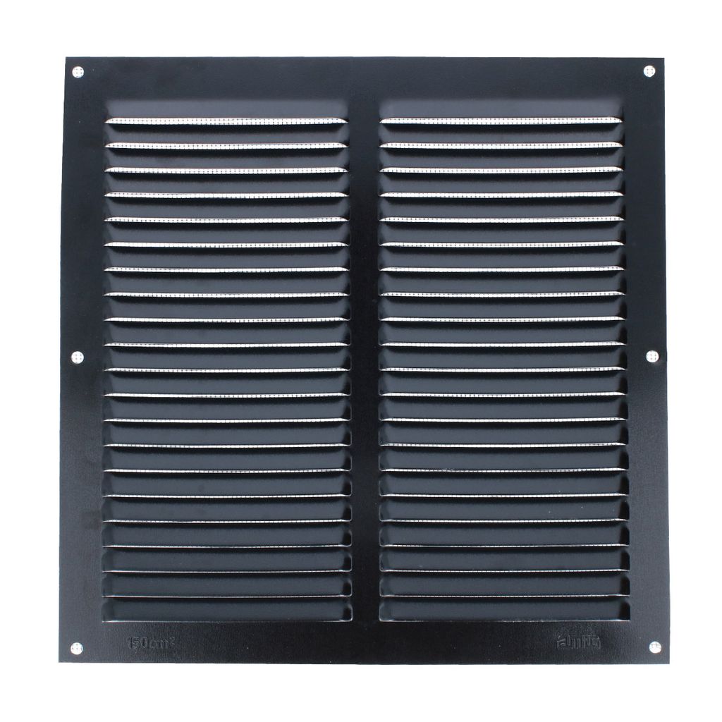 Aluminium Insektenschutzgitter Schwarz Lüftungsgitter Moskitonetz Be- Entlüftungsgitter 250x250mm