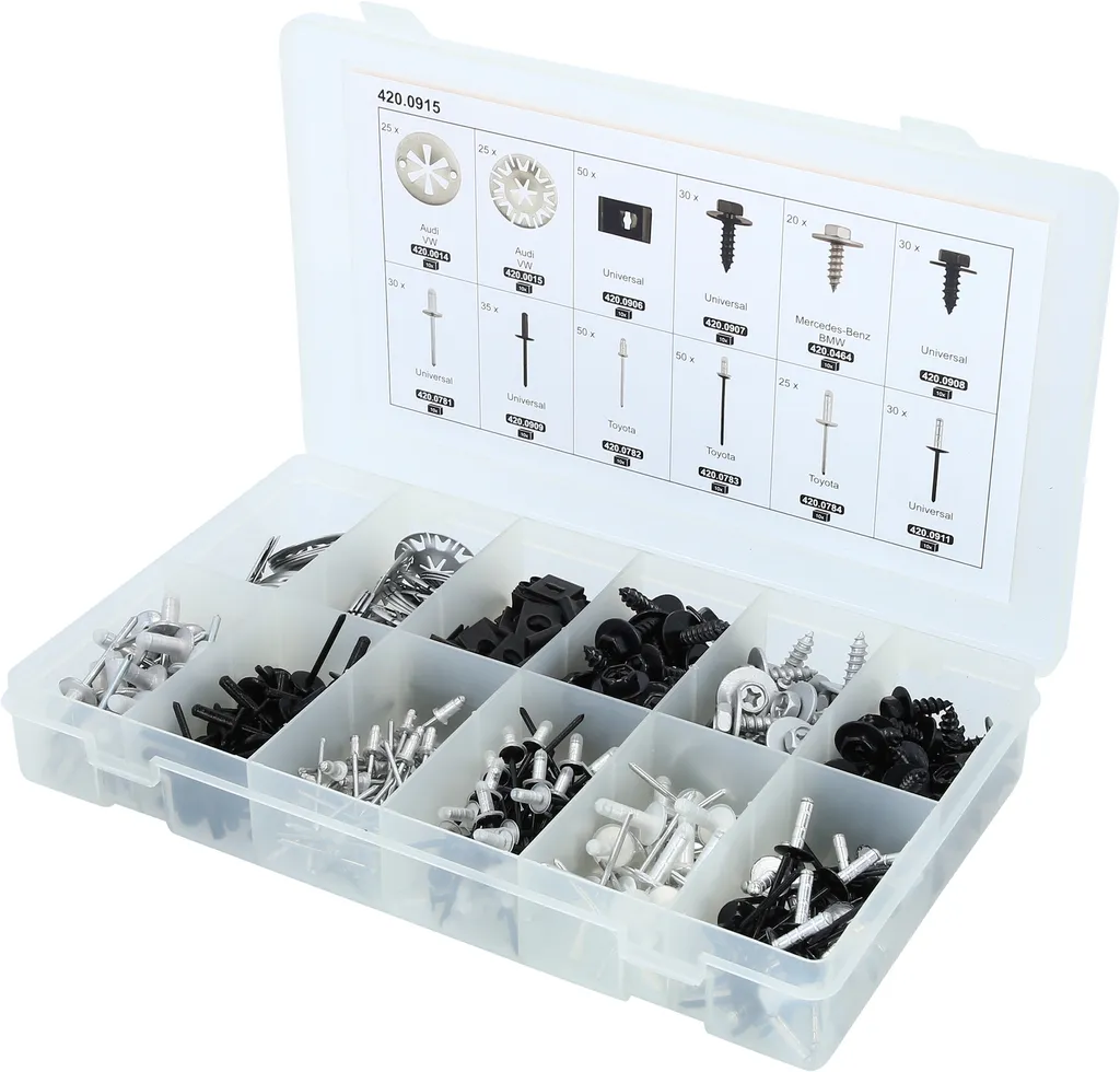 Assortimento Professionale KS TOOLS 420.0915 Clip Rapide 400pz